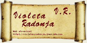 Violeta Radonja vizit kartica